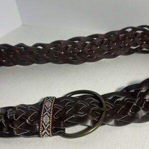 Belt - braided size 11 brown antique western